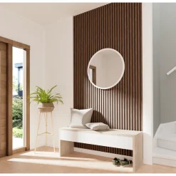 CanDo lattenwand Decowall Acoustic - Walnoot - 260x30cm - 2 stuks