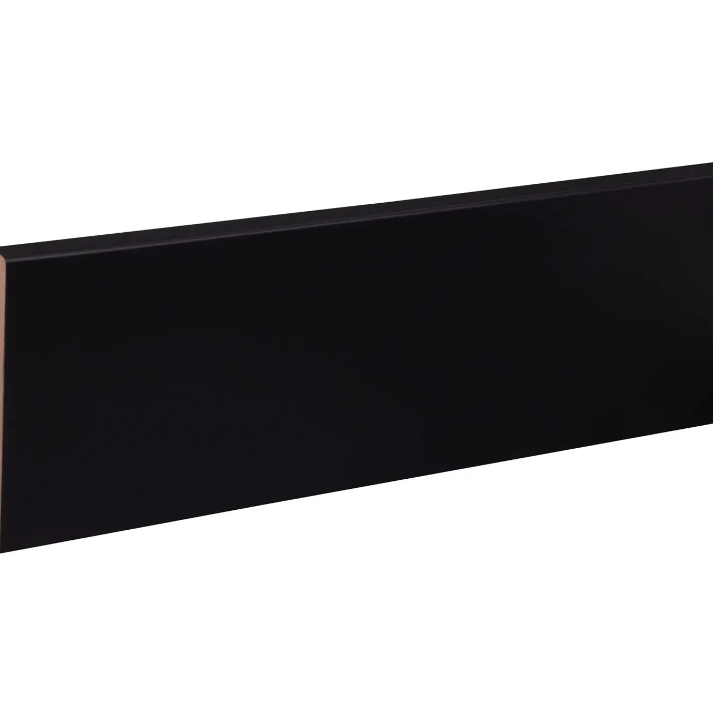 CanDo Muurplint Blok - Zwart - MDF - Folie - 240cm - 12x120mm