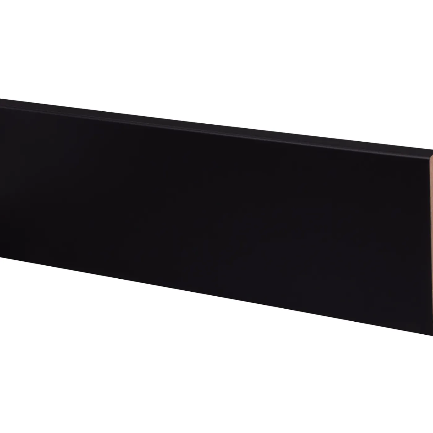 CanDo Muurplint Blok - Zwart - MDF - Folie - 240cm - 12x120mm