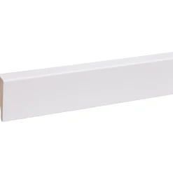 CanDo Muurplint Cubic - Helder Wit - MDF - Folie - 240cm - 19x58mm