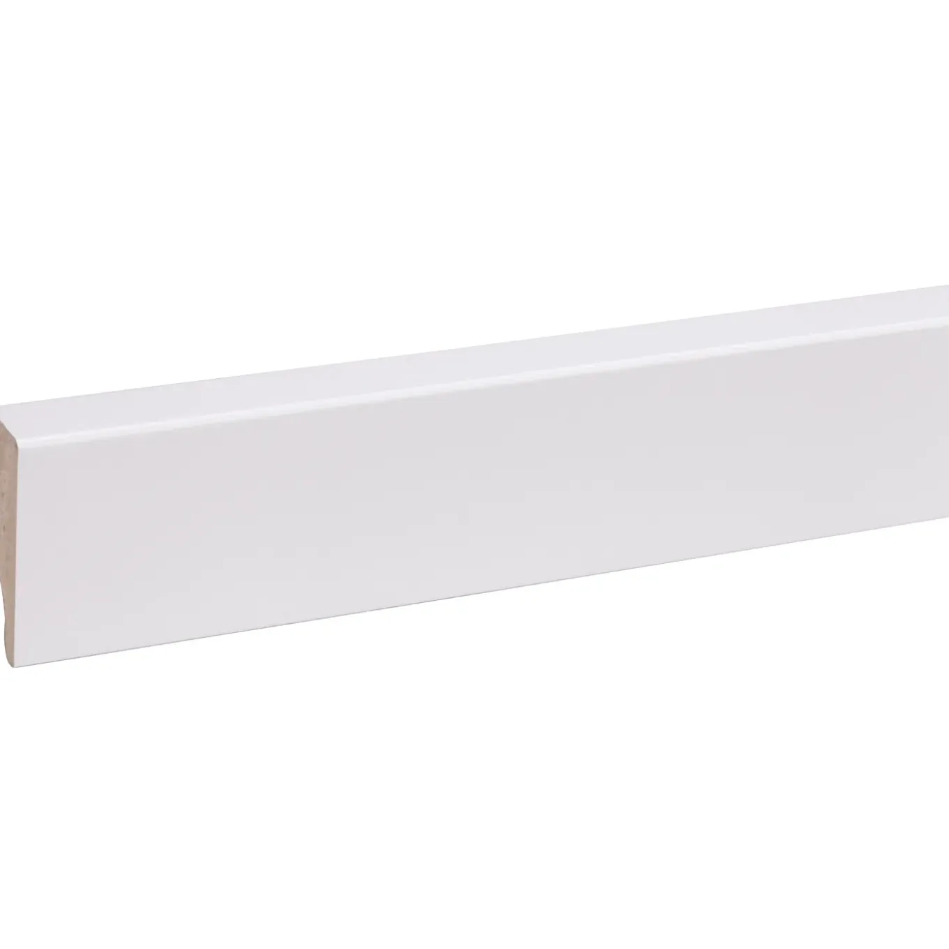CanDo Muurplint Cubic - Helder Wit - MDF - Folie - 240cm - 19x58mm