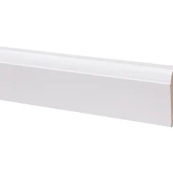 CanDo Muurplint Style - Helder Wit - MDF - Folie - 240cm - 19x80mm