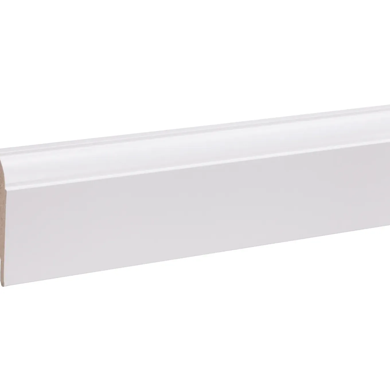 CanDo Muurplint Style - Helder Wit - MDF - Folie - 240cm - 19x80mm