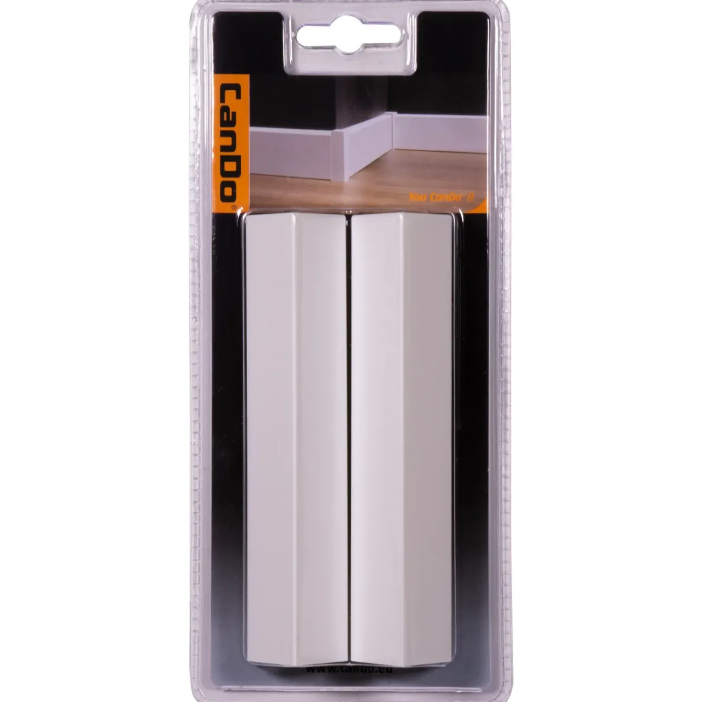CanDo Plint Hoekstuk Wit - Kunststof - 23,5cm - 39x104mm