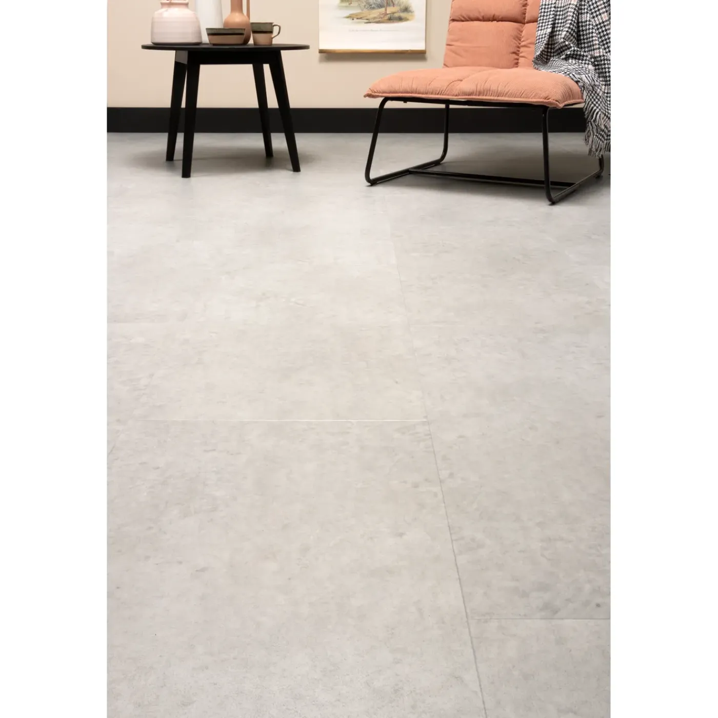 CanDo PVC Vloertegel Click de Luxe - Beton - 4-zijdige Micro V-groef - 7,5mm - 1,980m²