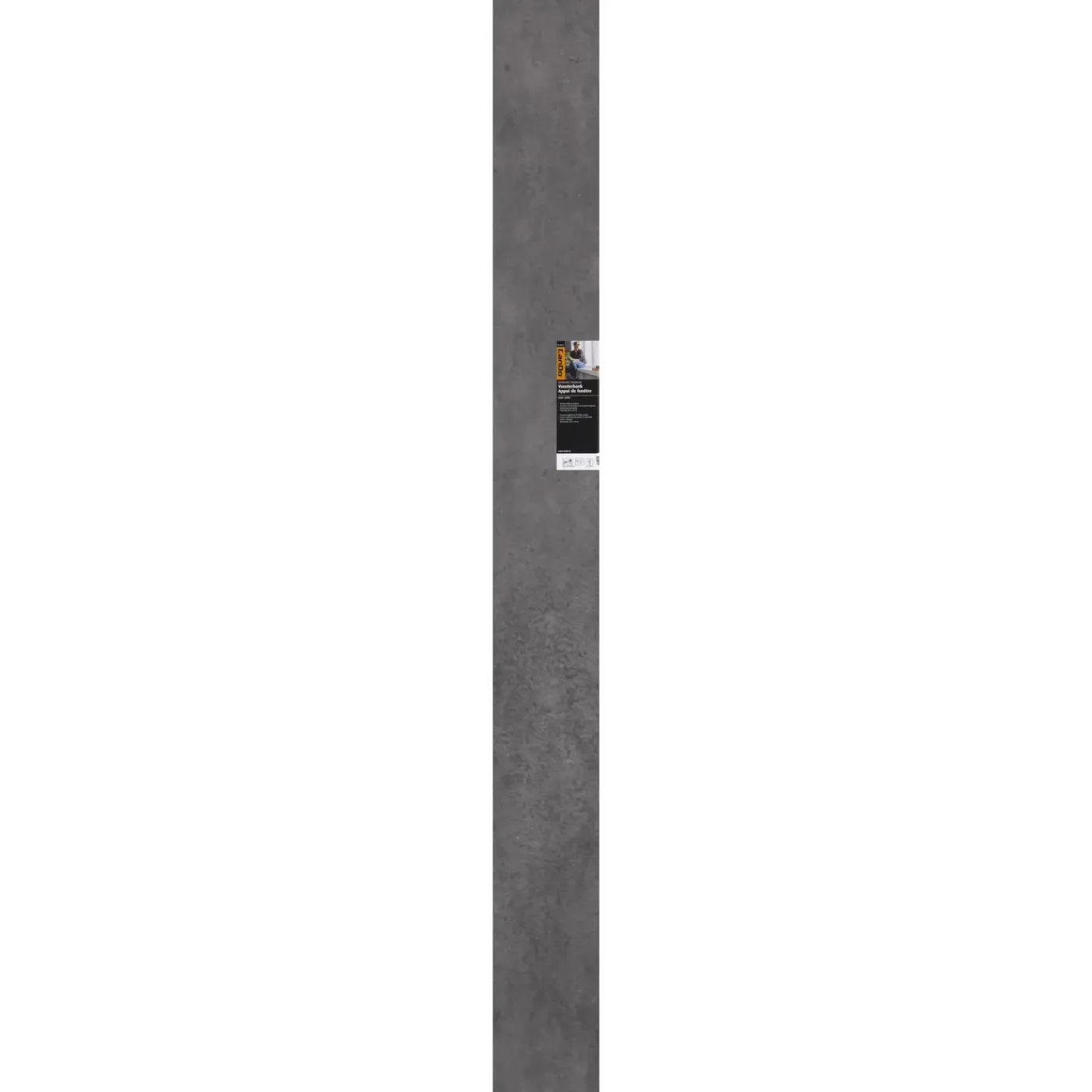 CanDo vensterbank spaanplaat - 38mm - Donker Beton - 29x302cm
