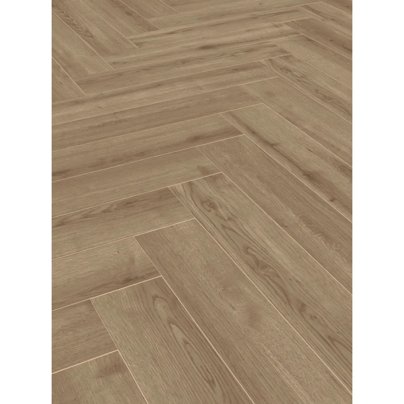 CanDo Visgraat Laminaat Herringbone - Warmgrijs Eiken - 4-zijdige V-groef - 8mm - 1,238m²