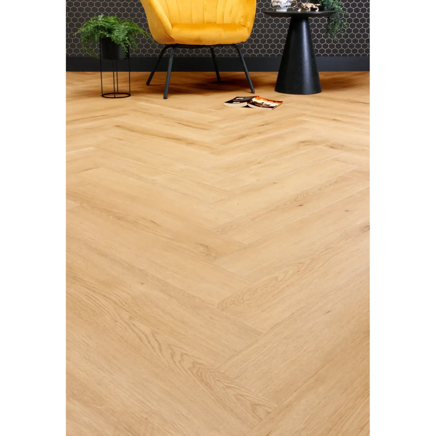 CanDo Visgraat PVC Vloer Create - Industrieel Eiken - 4-zijdige Micro V-groef - 5mm - 1,875m²