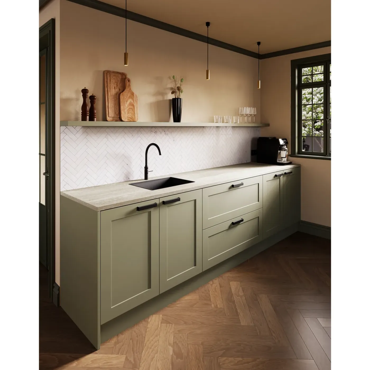 CanDo - Werkblad - Aanrechtblad - Beige - 302x63,5x2,8cm
