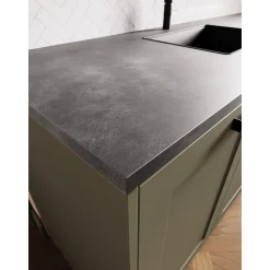 Cando - Werkblad - Aanrechtblad - Beton antraciet - 302x63,5x2,8cm