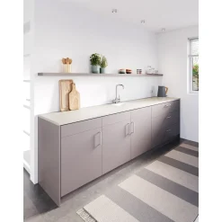 Cando - Werkblad - Aanrechtblad - Beton lichtgrijs - 302x60x2,8cm