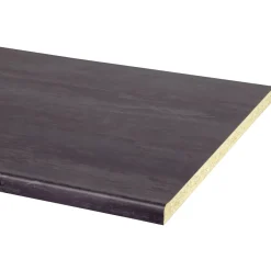 Cando - Werkblad - Aanrechtblad - Staalgrijs - Met waterkering - 182x60x2,8cm