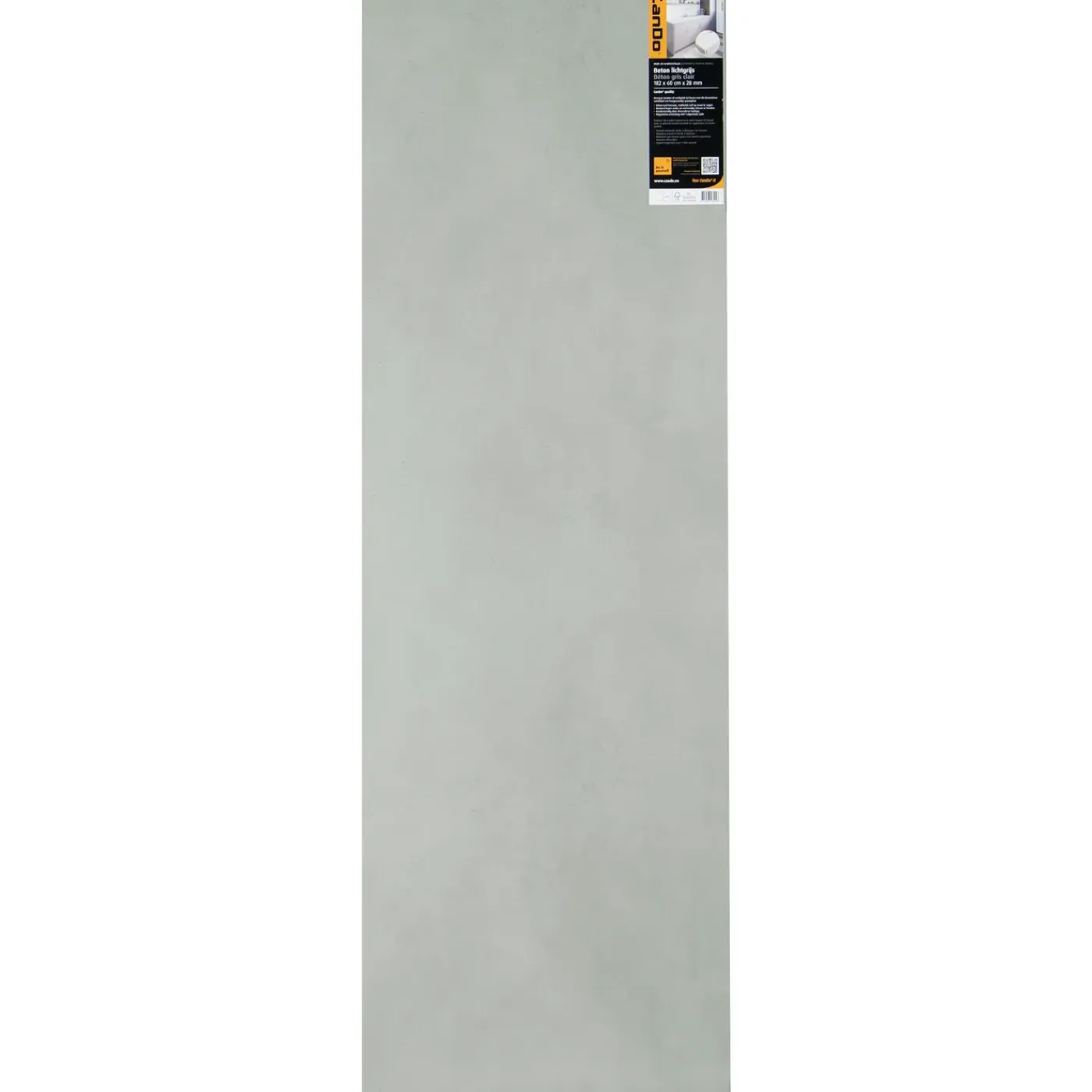 CanDo - Werkblad - Aanrechtblad - Beton lichtgrijs - 182x60x2,8cm