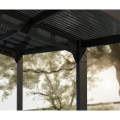 Canopia Carport Sydney dubbel boog zwart 572x586cm