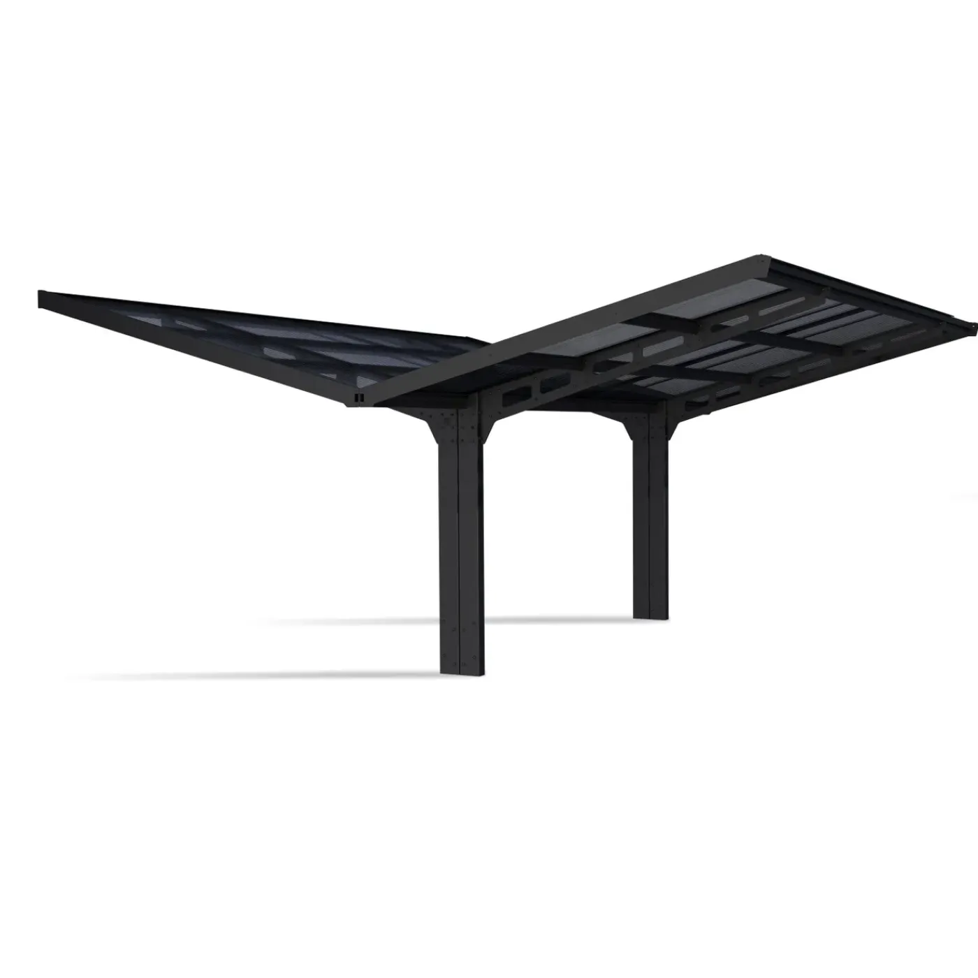 Canopia Carport Sydney dubbel boog zwart 286x586cm