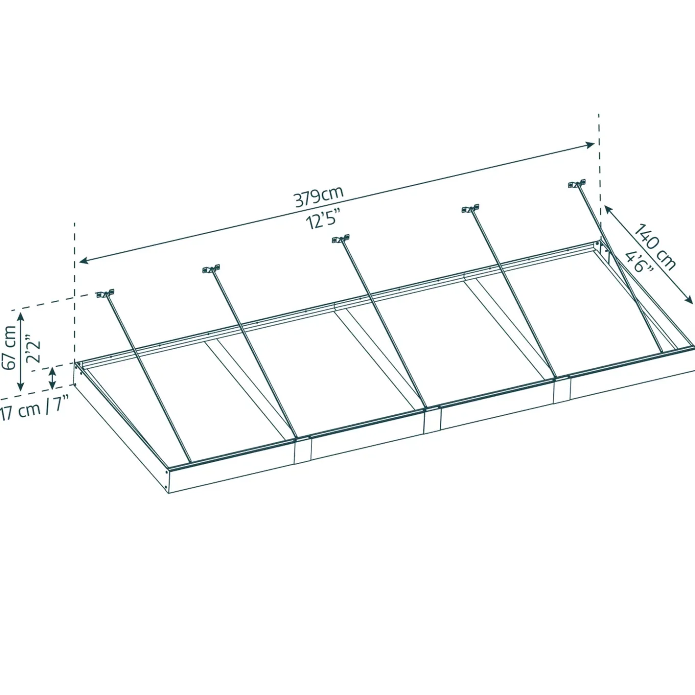 Canopia deur- en veranda-uitvalscherm Sophia XL transparant 379x140x67cm