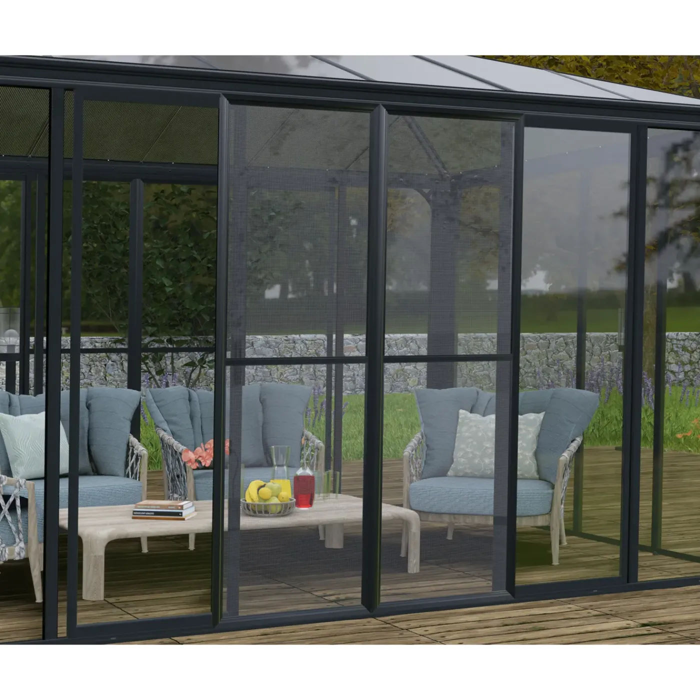 Canopia - Hordeurpakket voor Garda / Ledro / San Remo Tuin Chalet Grijs