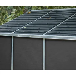 Canopia Metalen Tuinhuis Rubicon - Grijs - 179x237cm - Dubbele Deur - met Vloer