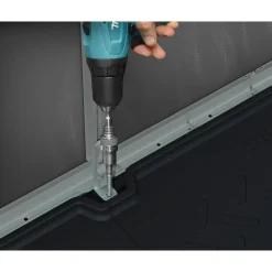 Canopia Metalen Tuinhuis Rubicon - Grijs - 179x237cm - Dubbele Deur - met Vloer
