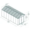 Canopia Metalen Tuinhuis Rubicon - Grijs - 179x237cm - Dubbele Deur - met Vloer - 12,5m²