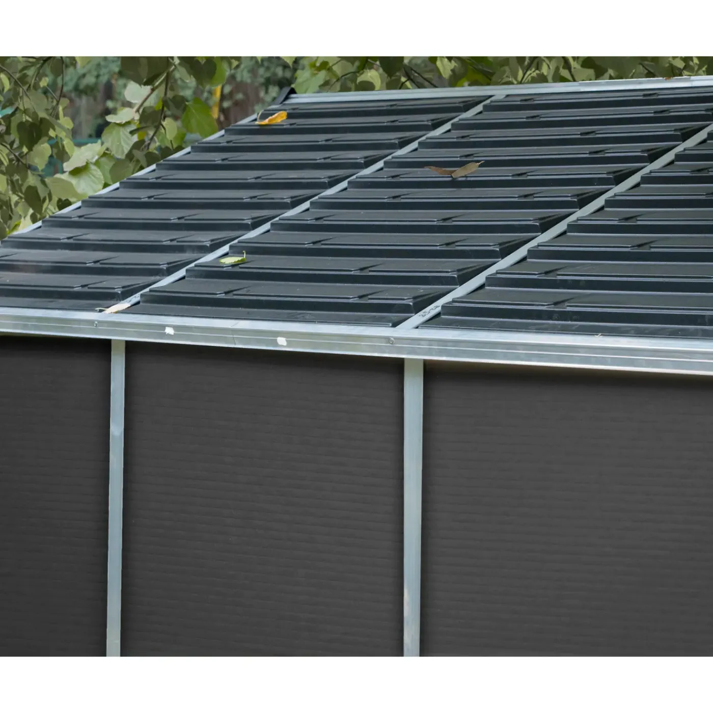 Canopia Metalen Tuinhuis Rubicon - Grijs - 179x237cm - Dubbele Deur - met Vloer - 12,5m²