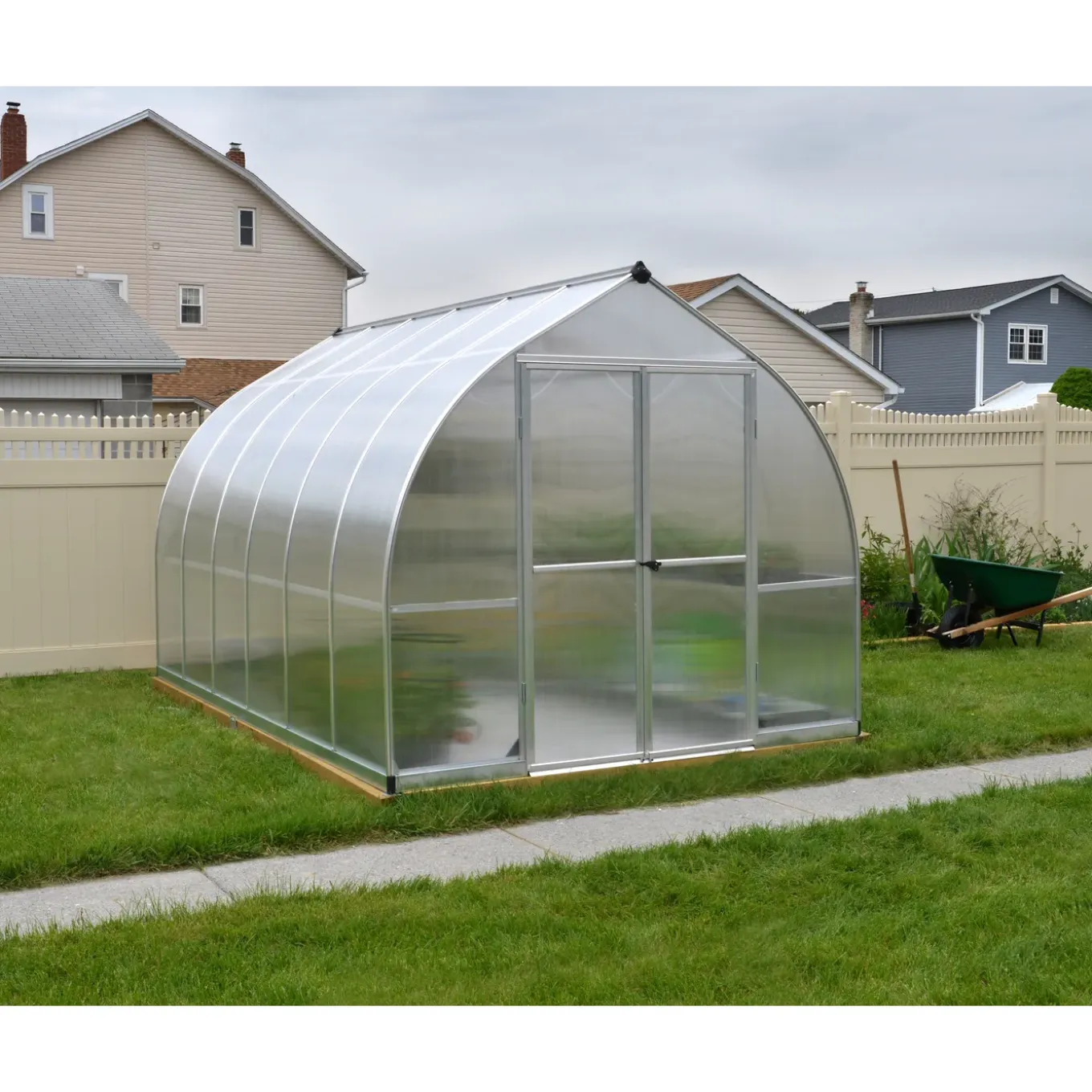 Canopia Tuinkas Bella 8x8 - Polycarbonaat - Zilver - 244x244x219cm