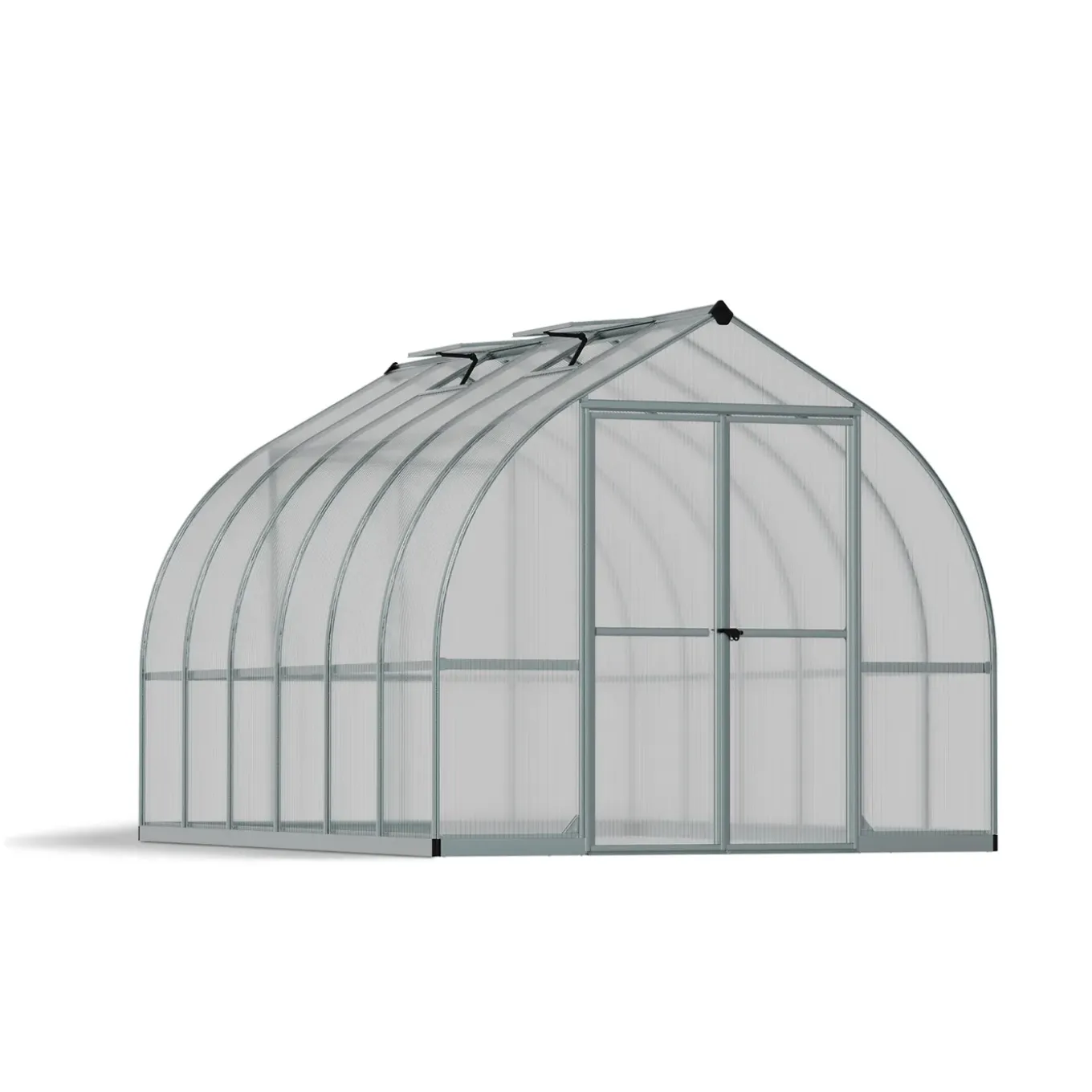 Canopia Tuinkas Bella 8x8 - Polycarbonaat - Zilver - 244x244x219cm