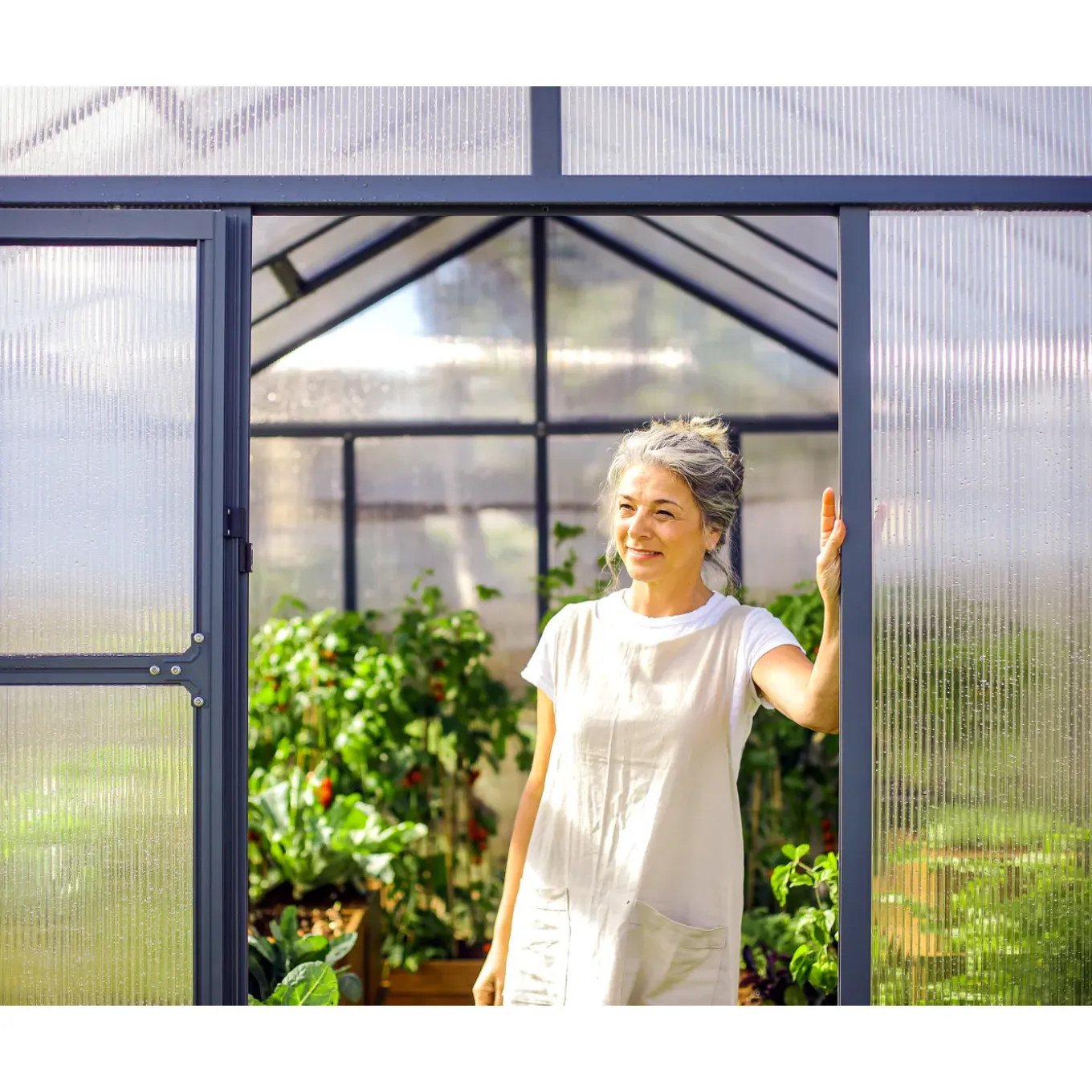 Canopia Tuinkas Glory 8x16 - Polycarbonaat 10mm - Grijs - 253x484x269cm