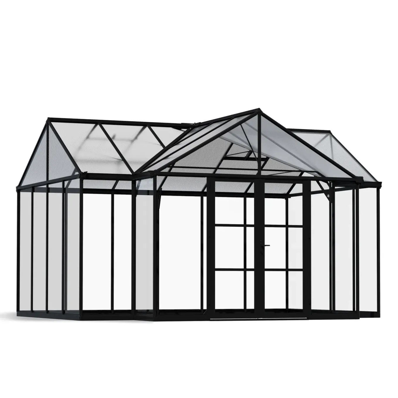 Canopia Tuinkas Triomphe Oranjerie - Polycarbonaat 10mm - Zwart - 303x380x190 cm