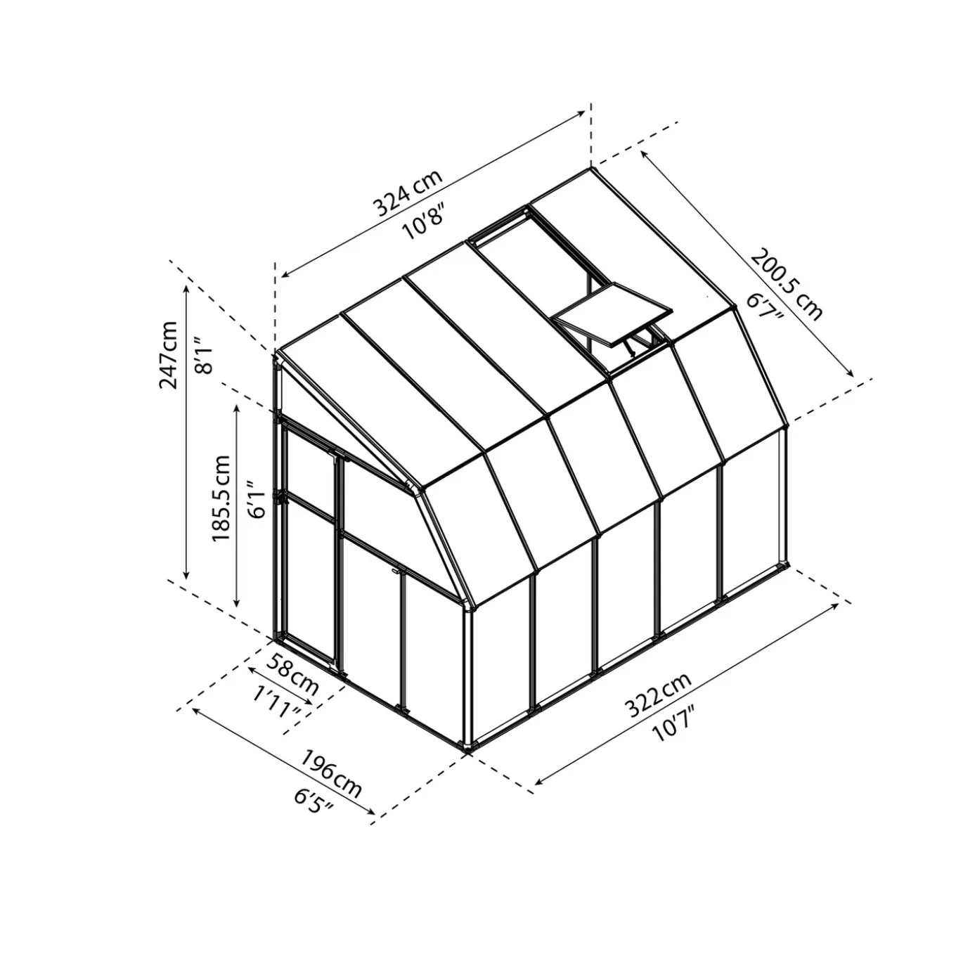 Canopia veranda Sun Room wit 324x200cm