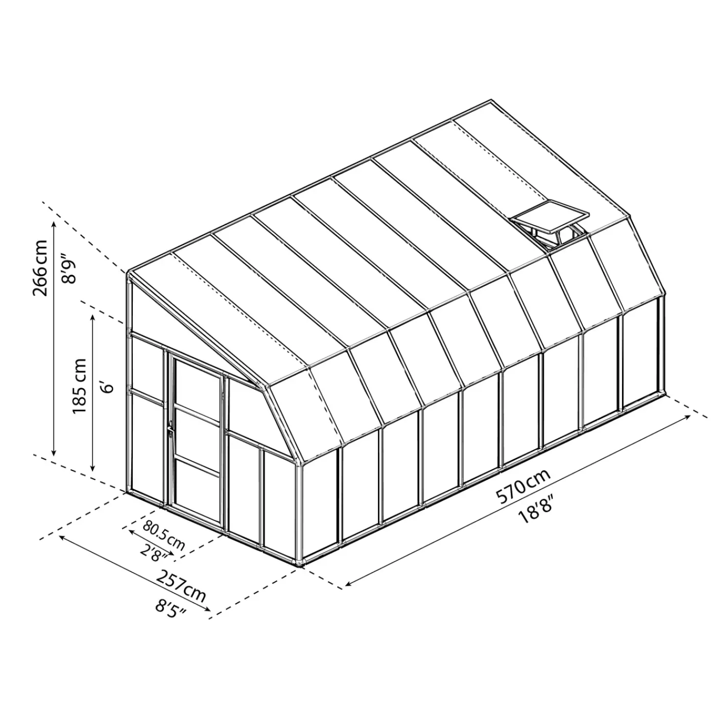 Canopia veranda Sun Room wit 570x257cm
