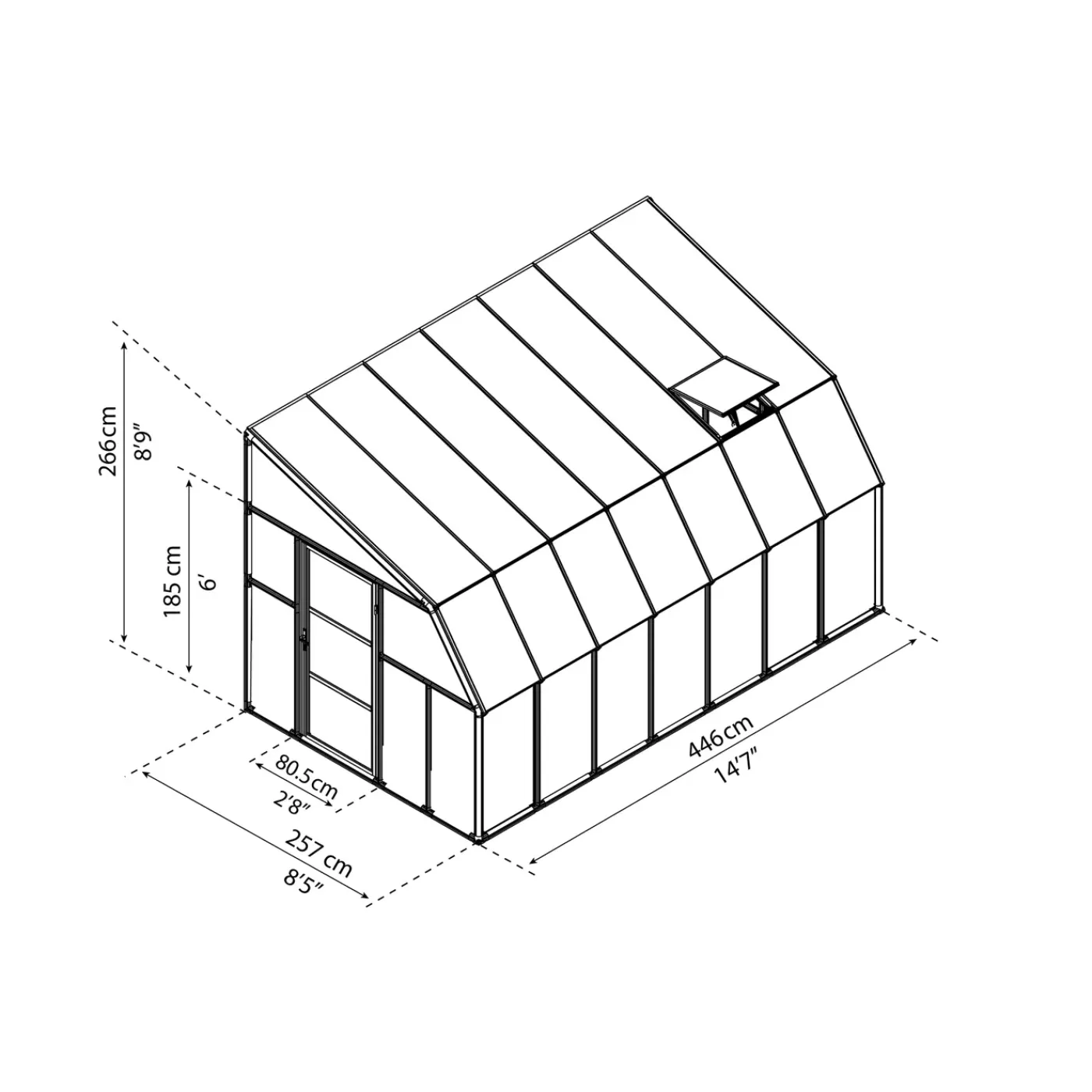 Canopia veranda Sun Room wit 2446x257cm