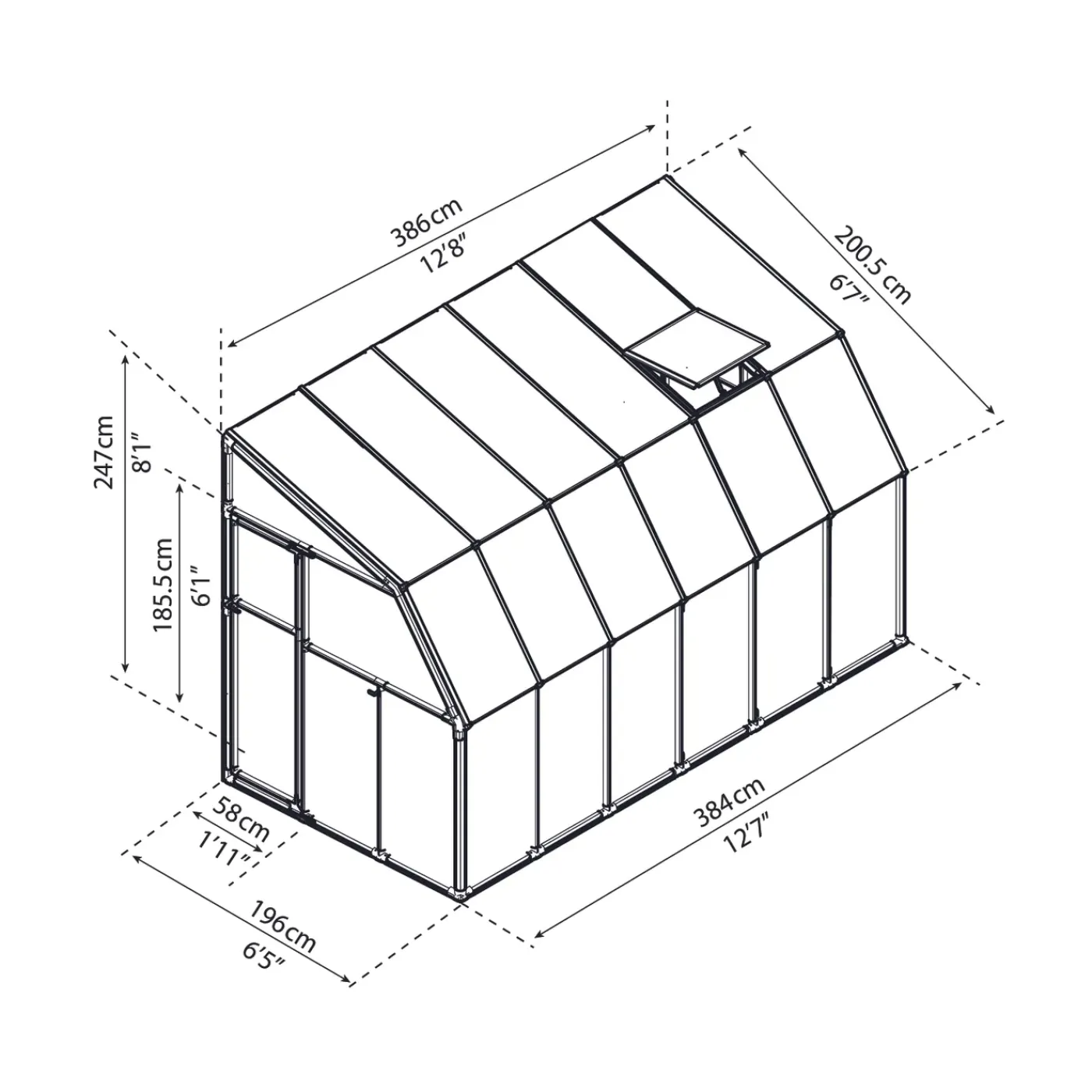 Canopia veranda Sun Room wit 386x200cm