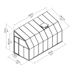 Canopia veranda Sun Room wit 448x200cm