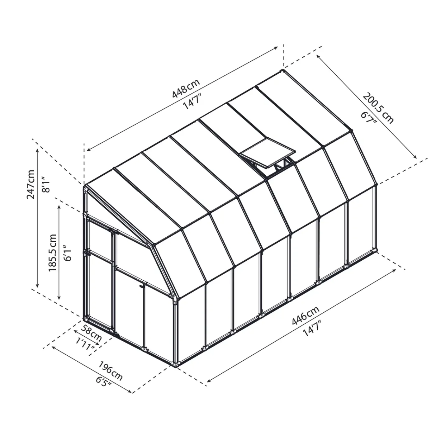 Canopia veranda Sun Room wit 448x200cm