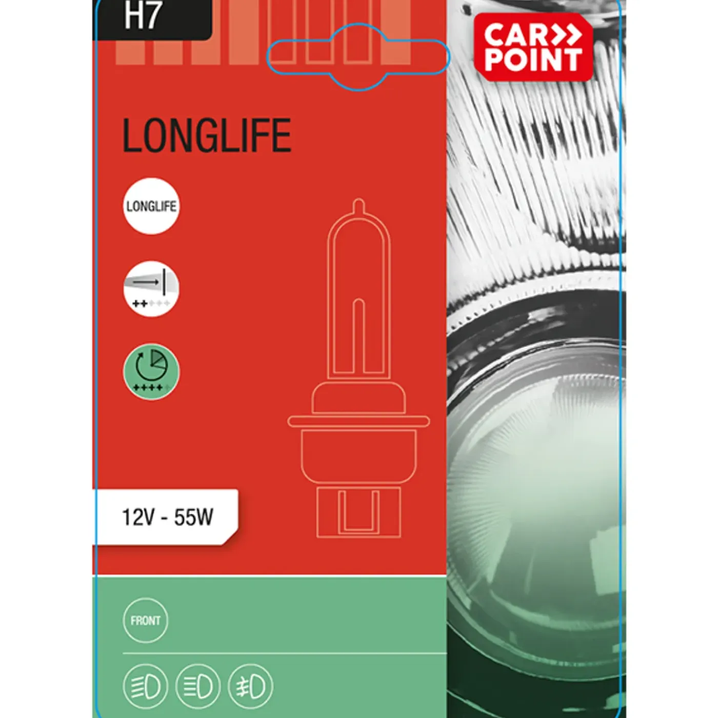 Carpoint halogeen autolamp LongLife H7 55W