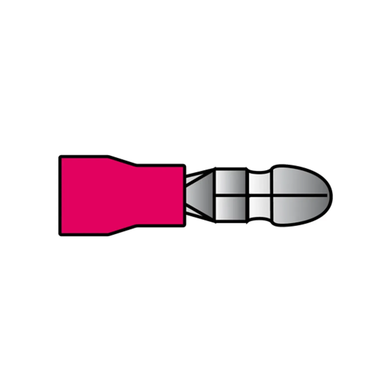 Carpoint rondstekker 547 rood Ø4mm - 10 stuks