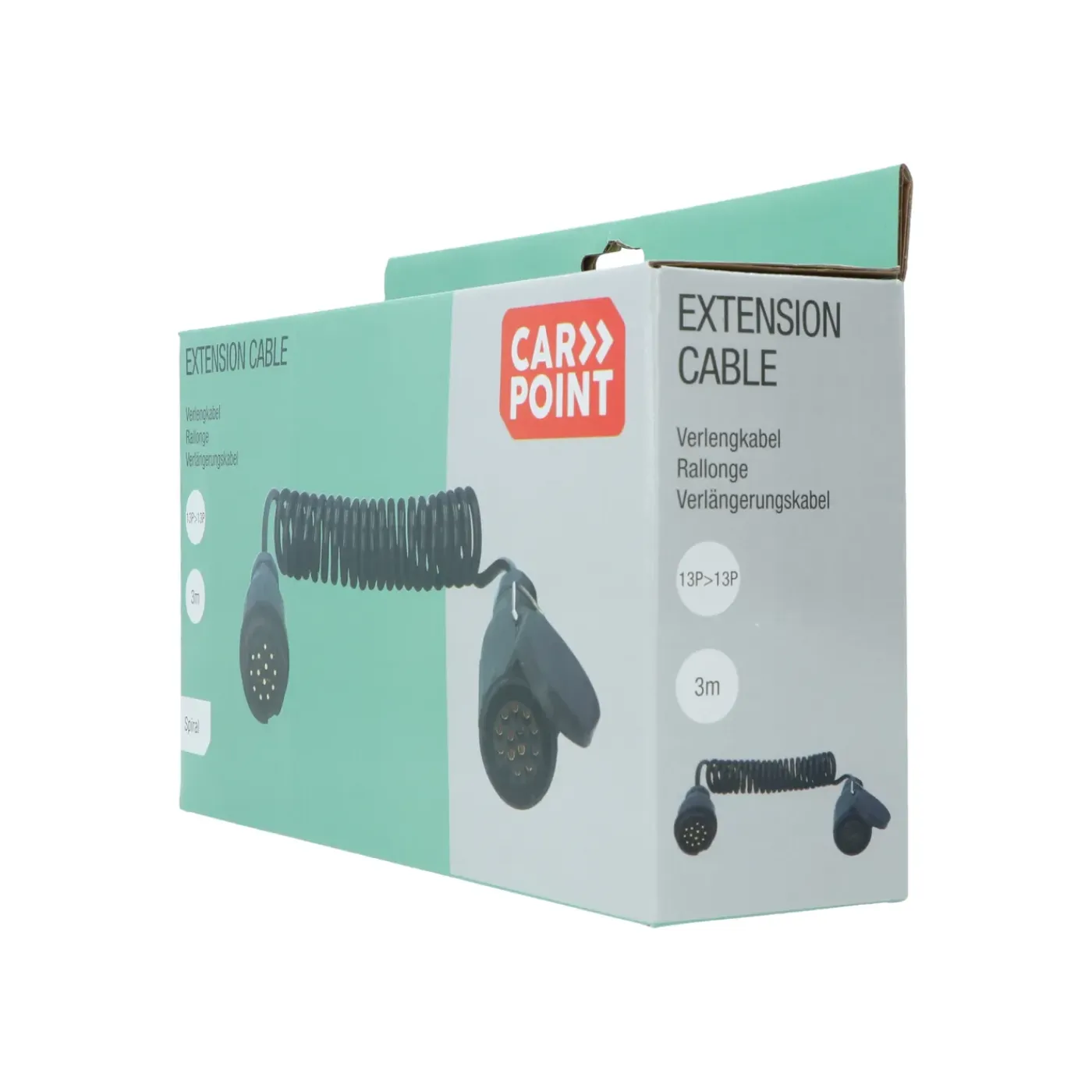 Carpoint Spiraal Trailer Verlengkabel 13p>13p Stekker/stekkerdoos