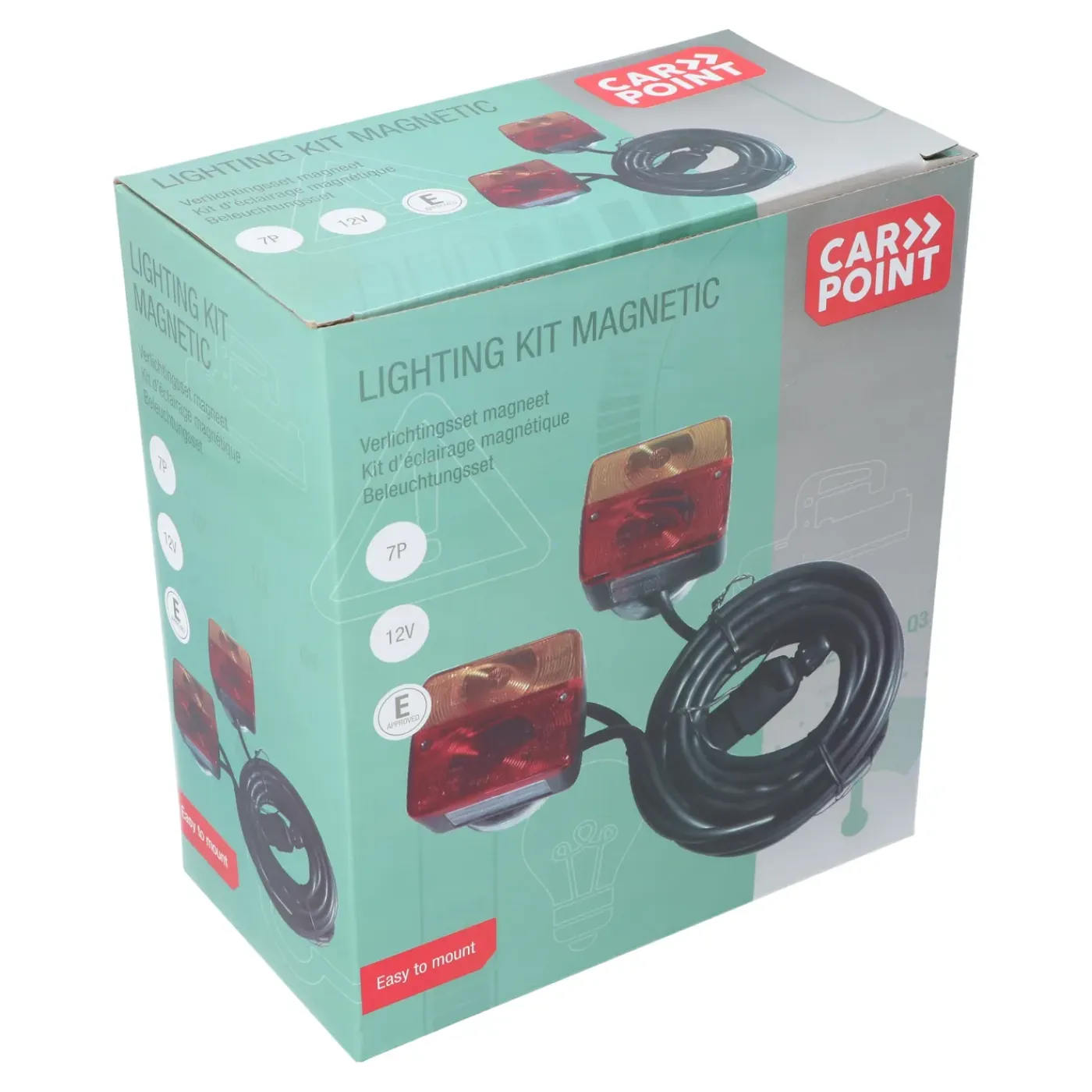 Carpoint 12V achterlichtset magneetbevestiging