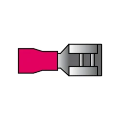 Carpoint vlakstekerhuls 541 rood 6,3x0,8mm - 10 stuks