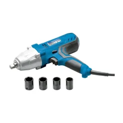 Cartrend Slagmoersleutel - 520w - 300 Nm - Elektrisch - Met 4 Doppen En Opbergkoffer
