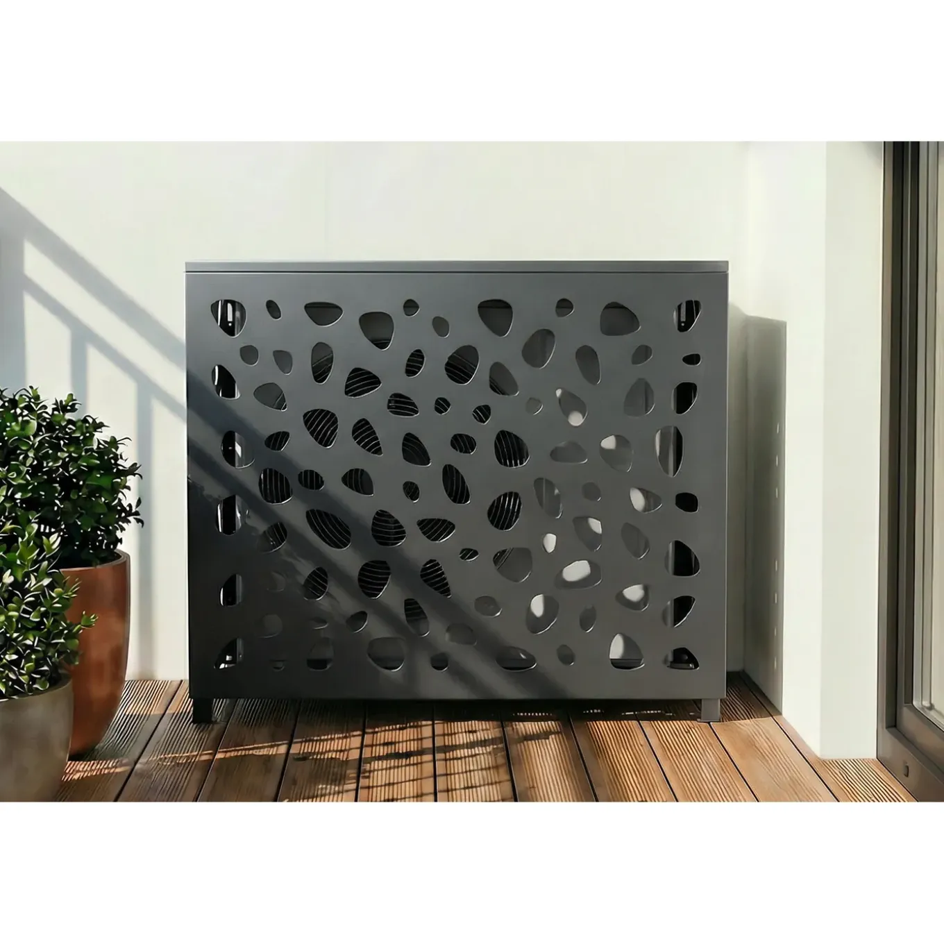Casanoov Airco- & Warmtepomp Ombouw Aneto Sunny Aluminium Grijs - Maat M
