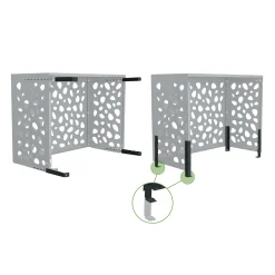 Casanoov Airco- & Warmtepomp Ombouw Aneto Sunny Aluminium Grijs - Maat M