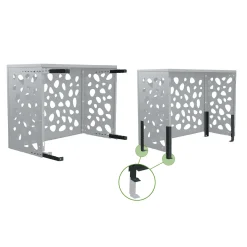 Casanoov Airco- & Warmtepomp Ombouw Aneto Sunny Aluminium Grijs - Maat S