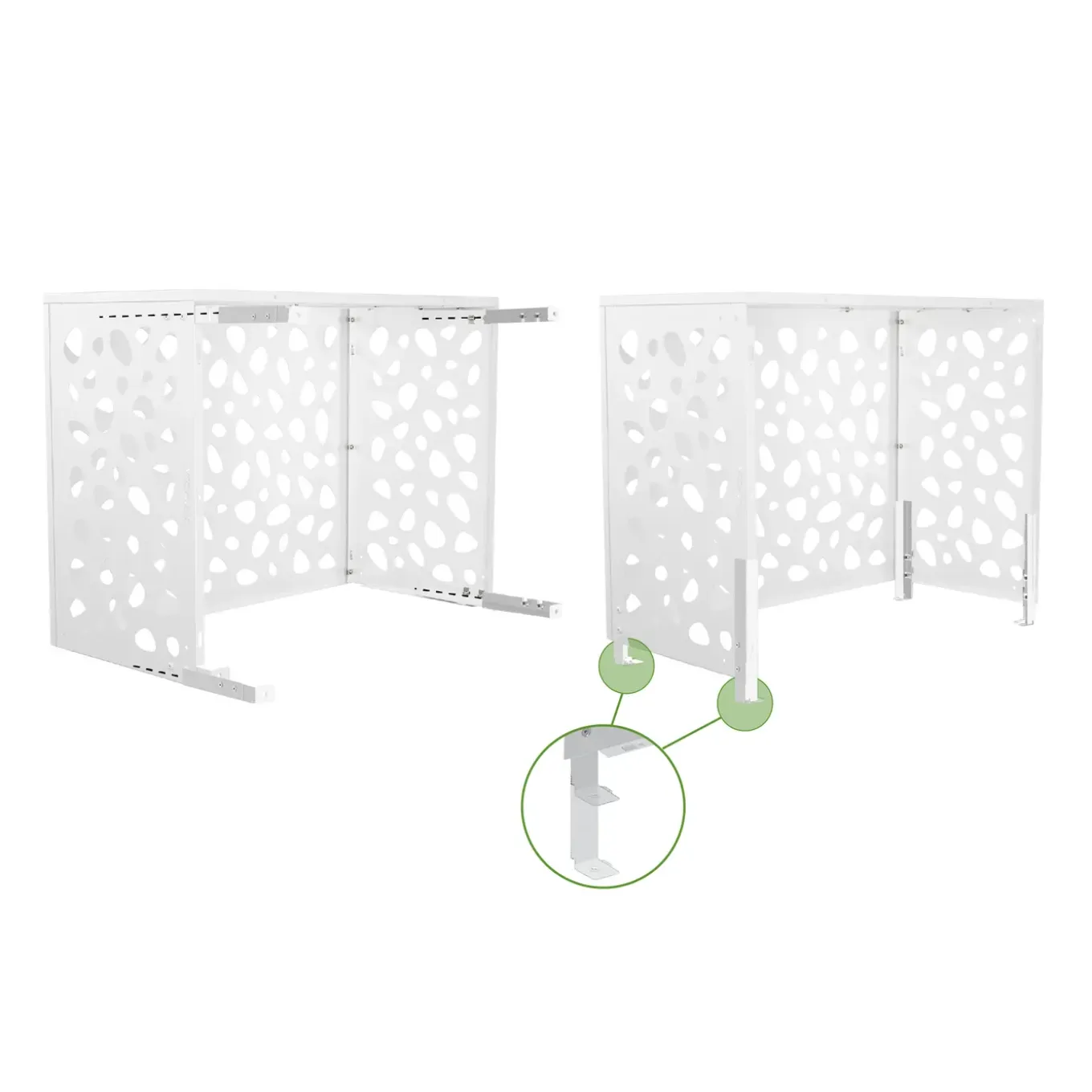 Casanoov Airco- & Warmtepomp Ombouw Aneto Sunny Aluminium Wit - Maat M