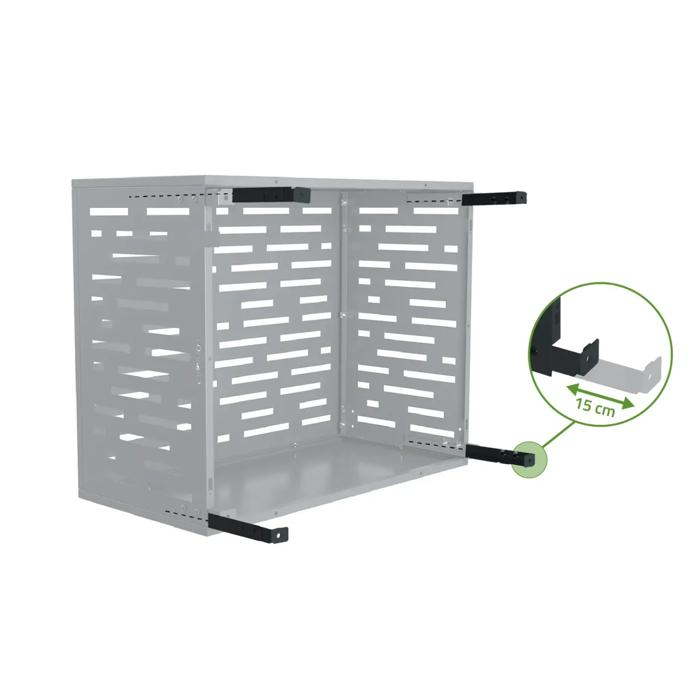 Casanoov Airco- & Warmtepomp Ombouw Aneto Arlberg Aluminium Grijs Met Onderzijde - Maat M