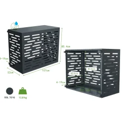 Casanoov Airco- & Warmtepomp Ombouw Aneto Arlberg Aluminium Grijs Met Onderzijde - Maat M