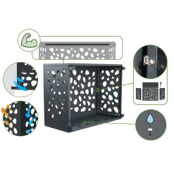 Casanoov Airco- & Warmtepomp Ombouw Aneto Sunny Aluminium Grijs Met Onderzijde - Maat S