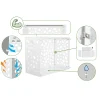 Casanoov Airco- & Warmtepomp Ombouw Aneto Sunny Aluminium Wit Met Onderzijde - Maat M