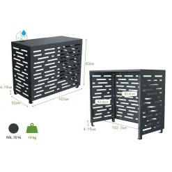 Casanoov Airco- & Warmtepomp Ombouw Aneto Arlberg Aluminium Grijs - Maat M